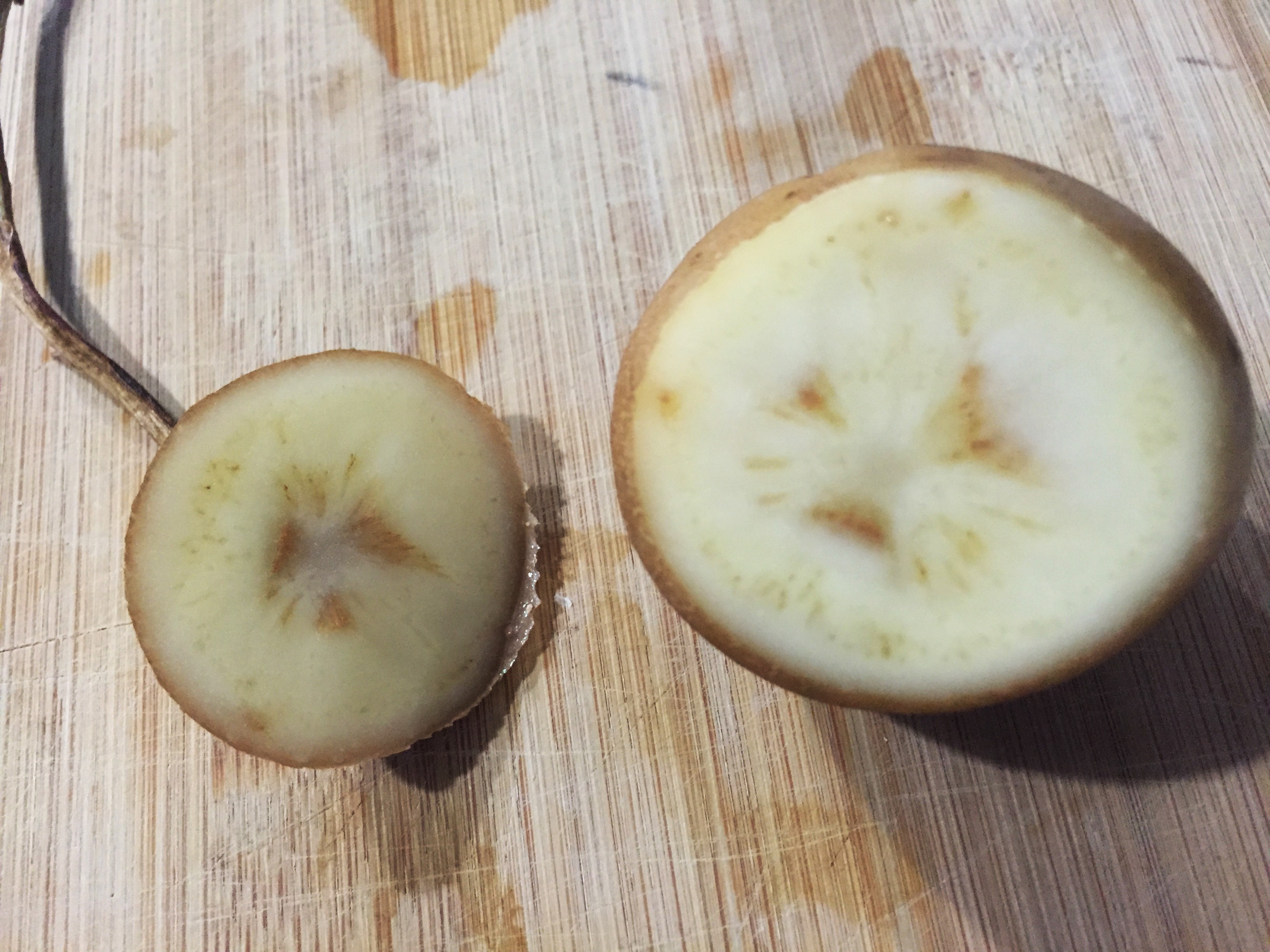 Potato zebra chip affected tuber